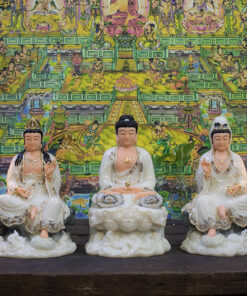 tượng tây phương tam thánh ngồi tự tại