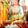 Tượng Phật Quan Âm ngồi tòa sen