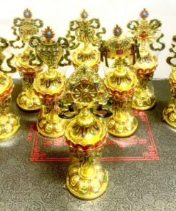 Bát Kiết Tường Cao Chân Màu